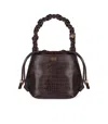 Ganni Bou Brown Bucket Bag In Brown