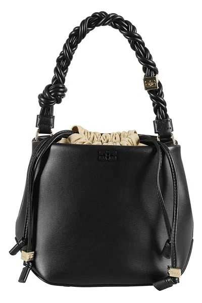 Ganni Bou Bucket Bag In Black