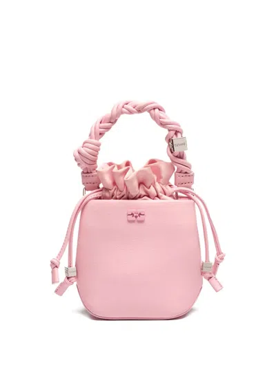 Ganni Bou Bucket Bag In Pink