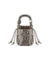 Ganni Bou Bucket Bag With Python Print
