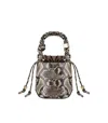 Ganni Bou Bucket Bag With Python Print