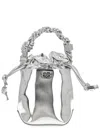 Ganni Bou Bucket Mini Bag In Silver