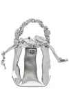 Ganni Bou Bucket Mini Bag In Silver
