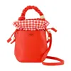 Ganni Bou Bucket Mini Purse In Red