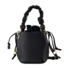 Ganni Bou Bucket Mini Purse In Black