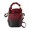 Ganni Mini Bou Bucket Bag In Red