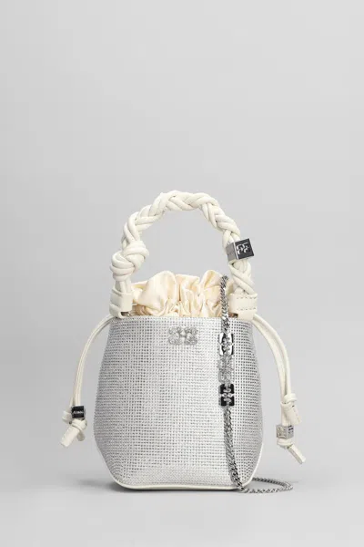Ganni Bou Bucket Mini Shoulder Bag In Beige