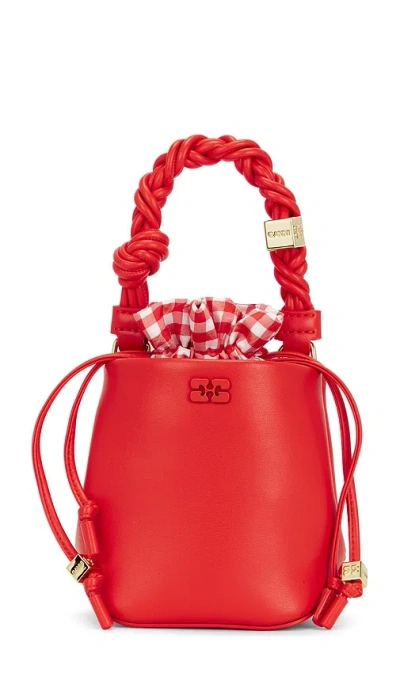 Ganni Bou Bucket Mini Vichy Pouch
