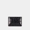 GANNI BOU CARD HOLDER - GANNI - SYNTHETIC LEATHER - BLACK