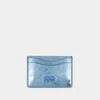 Ganni Bou Card Holder -  - Synthetic Leather - Blue In Blue