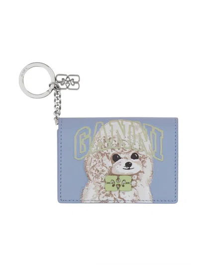 Ganni Bou" Card Holder In Blue