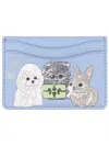 Ganni Bou Light Blue Card Holder In Blue