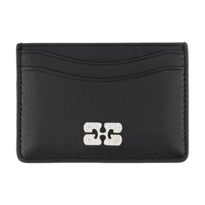 Ganni Bou Card Holder In Black