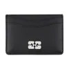 Ganni Bou Card Holder In Black