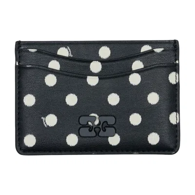 Ganni Bou Card Holder In Black