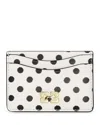 Ganni Bou Card Holder Print Dots In Egret
