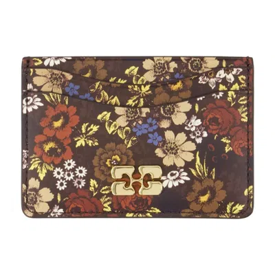 Ganni Bou Card Holder -  - Synthetic - Brown