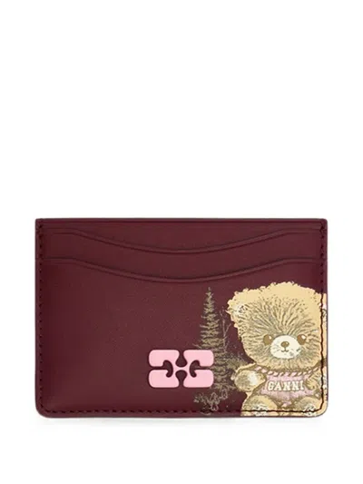 Ganni Bou Kartenetui Mit Waldteddy In Brown