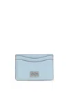 Ganni Butterfly Plaque Bou Cardholder In Blue