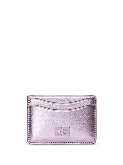 Ganni Bou Cardholder In Lilac
