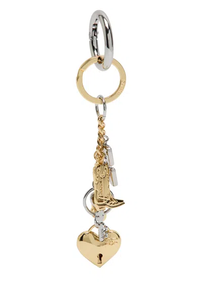 Ganni Bou Charms Two-toned Keyring