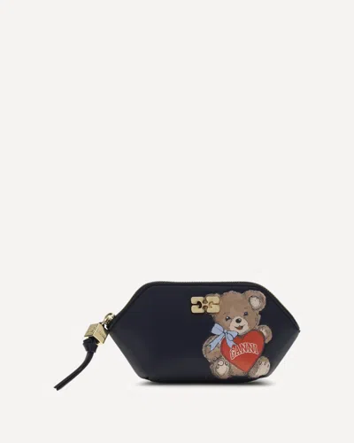 Ganni Bou Coin Purse In Black