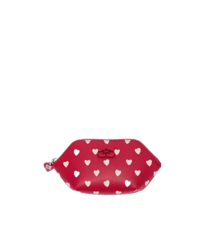 Ganni Bou Coin Purse With Dots In Red
