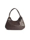 Ganni 'bou Croco Xxl' Brown Recycled Leather Blend Bag