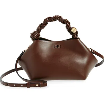Ganni Bou Crossbody Bag In Chocolate Fondant