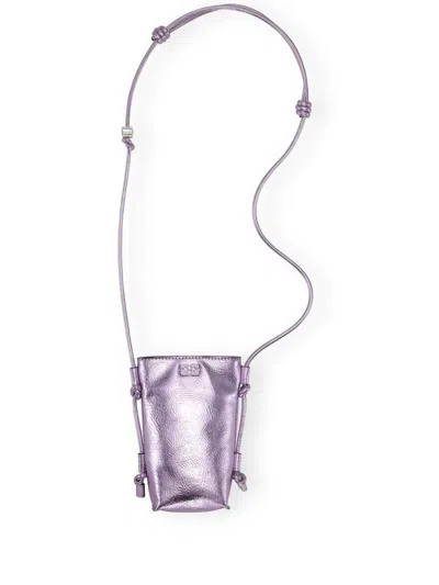 Ganni Bou Crossbody Mini Bag In Purple