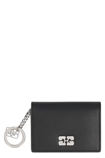 GANNI GANNI BOU FAUX LEATHER CARD HOLDER