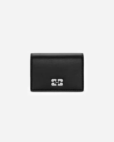 GANNI GANNI | BOU FLAP CARD HOLDER | BLACK WALLET