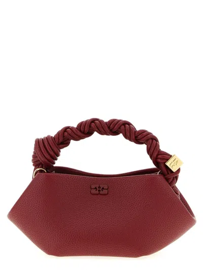 Ganni Bou Grained Handbag In Red