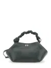 Ganni 'bou' Grey Handbag With Adjustable And Removable Shoulder Strap In Leather Woman