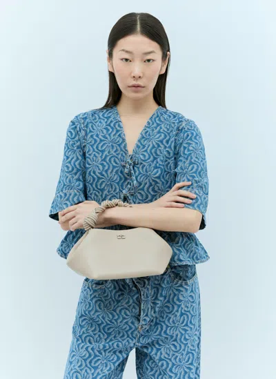 Ganni Bou Handbag In Beige