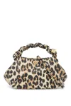 Ganni Mini Bou Leopard-print Tote Bag In Leopard (brown)