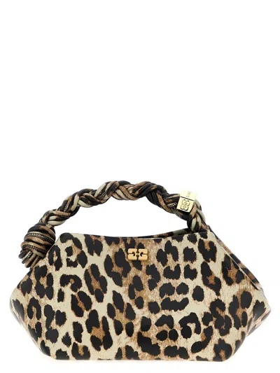 GANNI GANNI BOU HANDBAG WITH LEOPARD PRINT