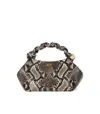 Ganni Bou Handbag With Python Print