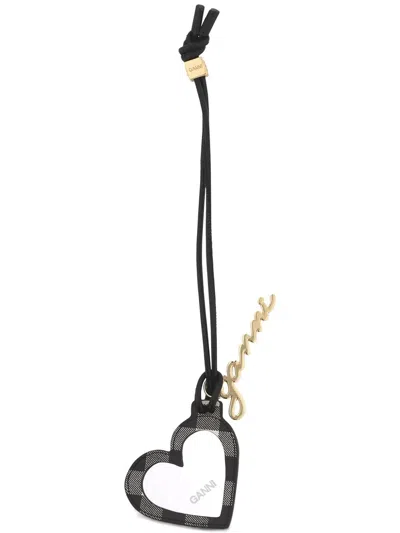 Ganni Bou Heart Mirror In Black