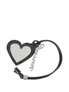 Ganni Bou Heart Mirror Keyring In Black