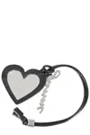 Ganni Bou Heart Mirror Keyring In Black