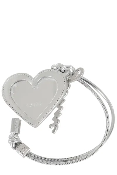 Ganni Bou Heart Mirror Specchio In Gray