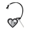 Ganni Bou Heart Snake Mirror In Black