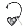 Ganni Bou Heart Snake Mirror In Black