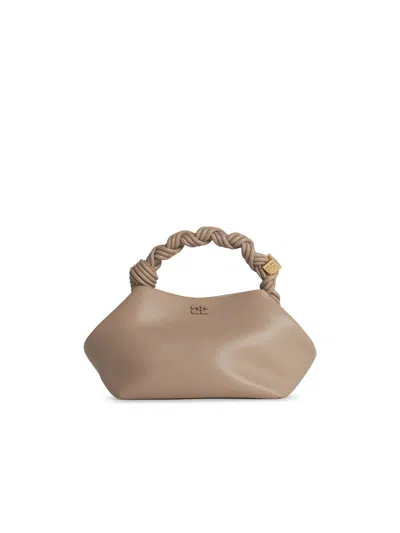 Ganni 'bou' Ivory Recycled Lear Blend Bag In Neutral