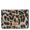 Ganni Bou Wallet In Animalier Leather