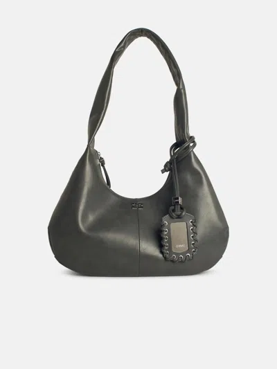 Ganni 'bou' Medium Bag In Grey Leather Blend
