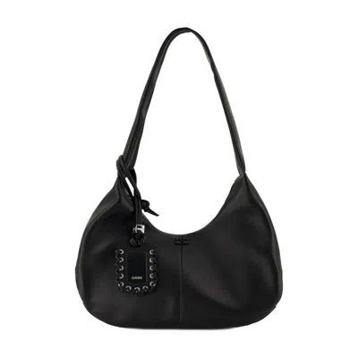 Ganni Bou Medium Shoulder Bag In Black