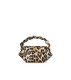 Ganni Mini Bou Leo Printed Shoulder Bag In Animal Print