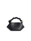 Ganni Bou Piccola Faux Leather Hand Bag In Black